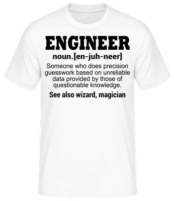 Engineer Defenition - T-shirt standard Homme - Blanc - Devant