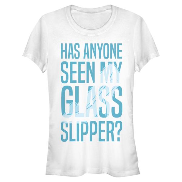 Aperçu: Disney - Cendrillon - Text Missing Slipper - Femme T-shirt - Blanc - Devant
