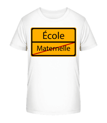 École - Maternelle - T-shirt bio Enfant Stanley Stella 2.0 - Blanc - Devant