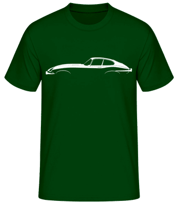 'Jaguar E-Type' Silhouette - T-shirt standard Homme - Vert bouteille - Devant