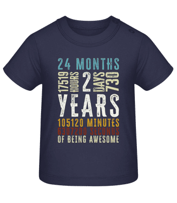 2 Years 24 Months - T-shirt Bébé - Bleu marine - Devant