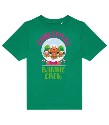 Christmas Baking Crew - Kids B&C T-Shirt - Kelly green - Front