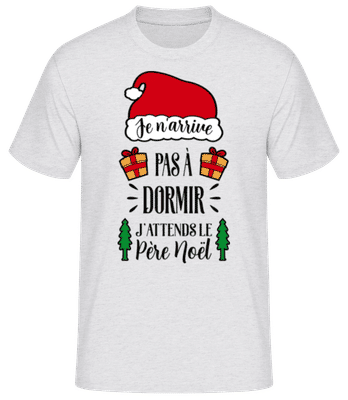 Je N'arrive Pas À Dormir - T-shirt standard Homme - Gris chiné - Devant