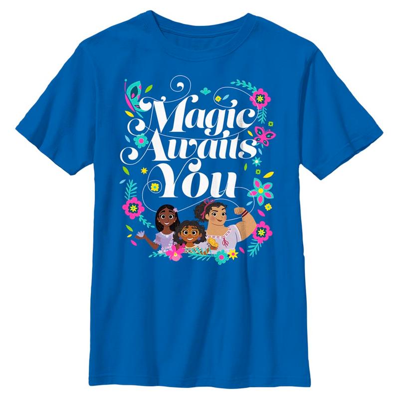 Preview: Pixar - Encanto - Group Shot Magic Awaits - Kids T-Shirt - Royal blue - Front