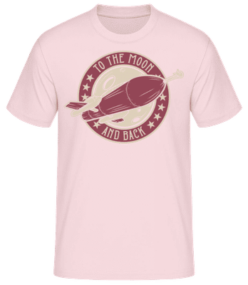 To The Moon And Back - Camiseta básica para hombre - Rosa - delante