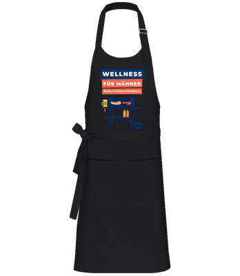 Wellness Für Männer - Profi Kochschürze - Schwarz - Vorne