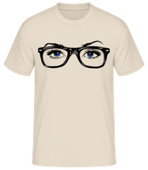 Hipster Augen Blau · Männer Basic T-Shirt