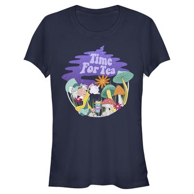 Disney - Alice in Wonderland - Mad Hatter Tea Time Filled - Women's T-Shirt - Navy - Front