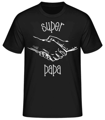 Super Papa 02 - Pánské basic tričko - Černá - Napřed