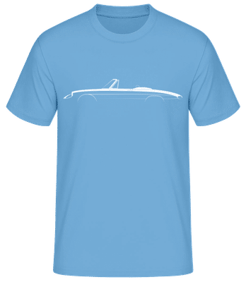 'Alfa Romeo Spider 1966' Silhouette - T-shirt standard Homme - Bleu clair - Devant