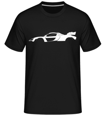 'McLaren Senna' Silhouette - Shirtinator Men's T-Shirt - Black - Front