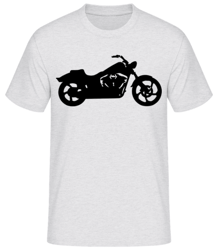 Náhľad: Motocykel Shadow 6 - Pánske basic tričko - Melírovo šedá - Predné