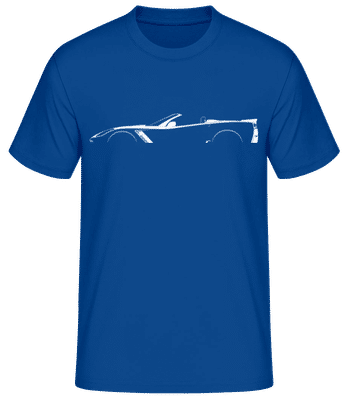 'Chevrolet Corvette C7 Z06' Silhouette - Pánské basic tričko - Královská modrá - Napřed