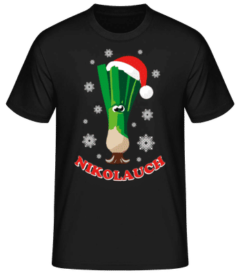 Nikolauch - Männer Basic T-Shirt - Schwarz - Vorne