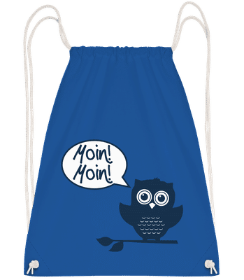 Moin, Moin! - Eule - Turnbeutel - Royalblau - Vorn