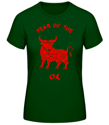 Chinese Zodiac Year Of The Ox - T-shirt standard Femme - Vert bouteille - Devant