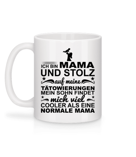 Vorschau: Ich Bin Eine Tättoowierte Mama - Tasse - Weiß - Hinten