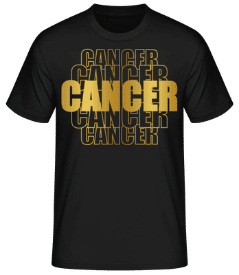 Écriture Doré Astrologique Cancer - T-shirt standard Homme - Noir - Devant