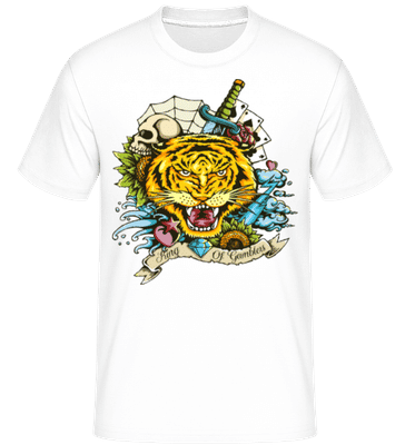 Tiger Tattoo Flash -  T-Shirt Shirtinator homme - Blanc - Devant