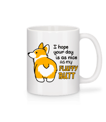My Fluffy Butt - Mug en céramique blanc - Blanc - Devant