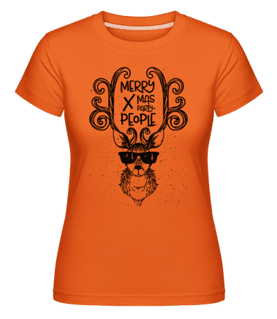 Merry Xmas Party People -  Shirtinator Women's T-Shirt - Orange - Front