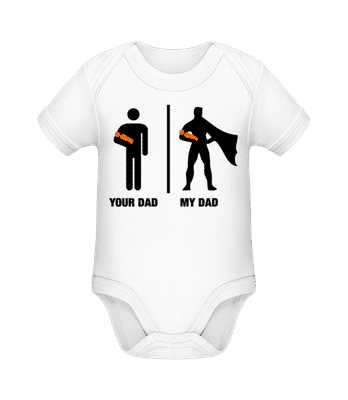 Your Dad, My Dad - Baby Bio Strampler - Weiß - Vorne