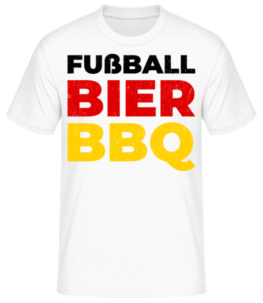Aperçu: Fußball Bier BBQ - T-shirt standard Homme - Blanc - Devant