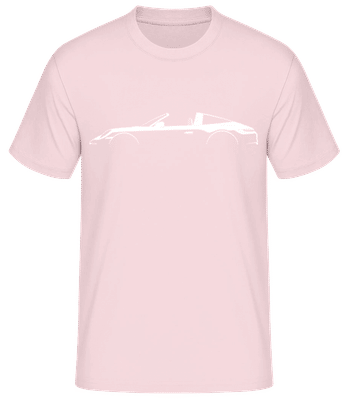 'Porsche 911 Targa (992)' Silhouette - Männer Basic T-Shirt - Rosa - Vorne