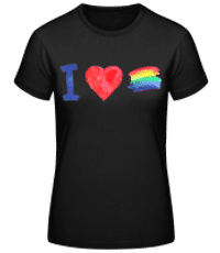 I Love Rainbows - T-shirt standard Femme - Noir - Devant