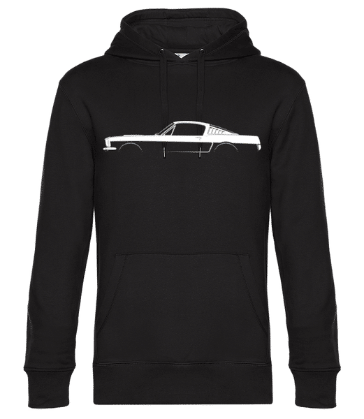 Aperçu: 'Ford Mustang Shelby GT350' Silhouette - Sweat à capuche premium Unisexe - Noir - Devant