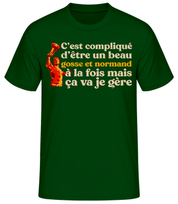 Beau Gosse Et Normand - T-shirt standard Homme - Vert bouteille - Devant