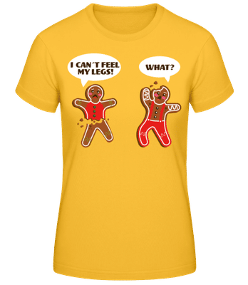Broken Gingerbread Men - Camiseta básica de mujer - Amarillo dorado - delante