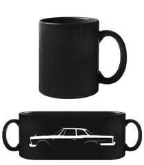 'Nissan Skyline Sports Coupe' Silhouette · Schwarze Tasse