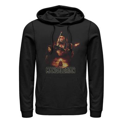 Star Wars - Mandalorian - Skupina Fett Journey - Unisex Mikiny s kapucí - Černá - Napřed
