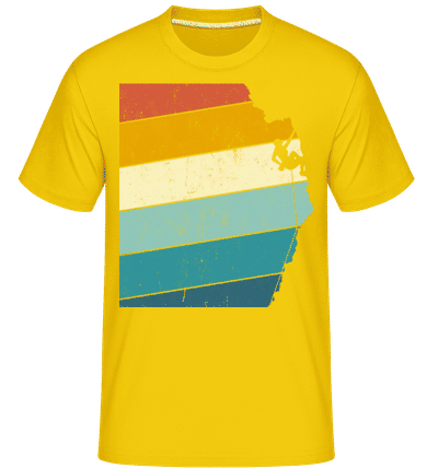 Retro Climber Woman -  Shirtinator Men's T-Shirt - Golden yellow - Front