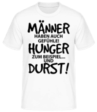 Männer Haben Auch Gefühle - Männer Basic T-Shirt - Weiß - Vorne