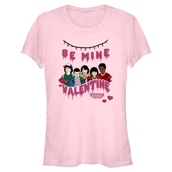 Aperçu: Netflix - Stranger Things - Skupina Be Mine - Valentine's Day - Femme T-shirt - Rose - Devant