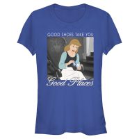 Disney - Popoluška - Popelka Shoes - Dámske Tričko - Kráľovská modrá - Predné