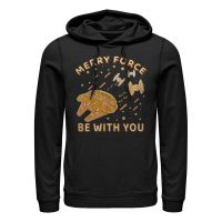 Star Wars - Millennium Falcon Gingerbread Falcon - Vianoce - Unisex Mikiny s kapucňou - Čierna - Predné
