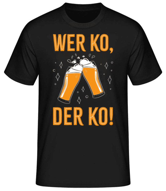 Vorschau: Wer Ko Der Ko - Männer Basic T-Shirt - Schwarz - Vorne