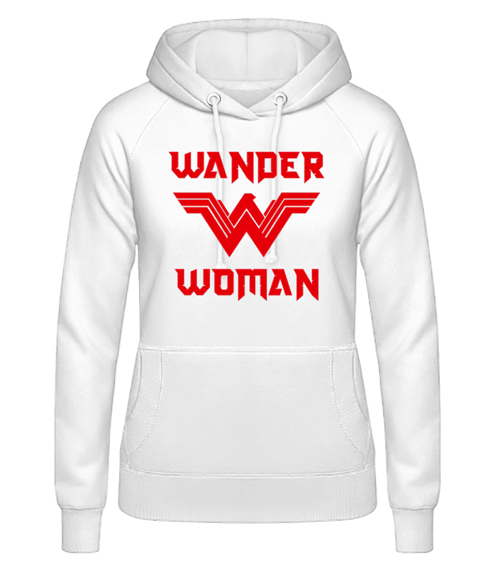Vorschau: Wander Woman - Frauen Hoodie - Weiß - Vorne