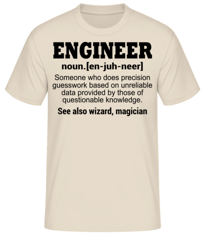 Preview: Engineer Defenition - Men's Basic T-Shirt - Cream - Front
