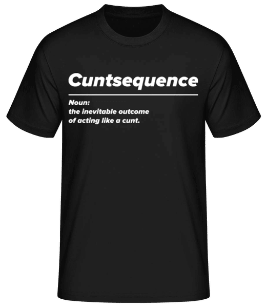 Vorschau: Cuntsequence - Männer T-Shirt B&C - Schwarz - Vorne