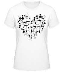 Cat Heart · Dámské basic tričko