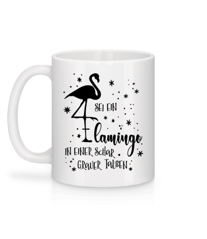 Vorschau: Sei Ein Flamingo - Tasse - Weiß - Hinten
