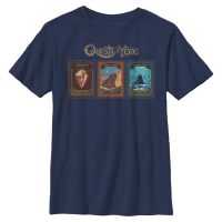 Pixar - Onward - Text Quest Cards - Kids T-Shirt - Navy - Front