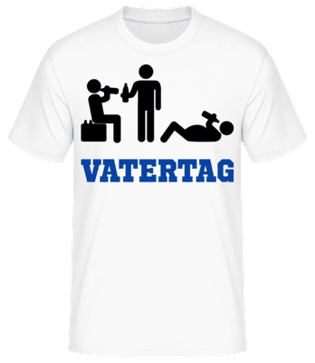 Vatertag Saufen - Männer Basic T-Shirt - Weiß - Vorne
