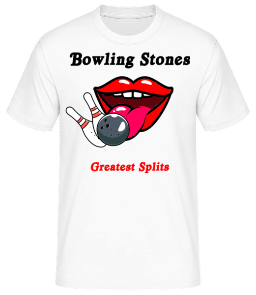Aperçu: Bowling Stones - T-shirt standard Homme - Blanc - Devant