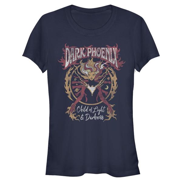 Aperçu: Marvel - X-Men - Dark Phoenix Phoenix Rising - Femme T-shirt - Bleu marine - Devant