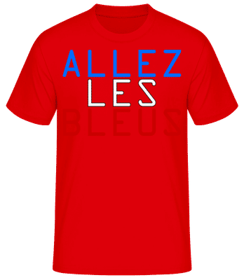 Allez Les Bleus - Männer Basic T-Shirt - Rot - Vorne